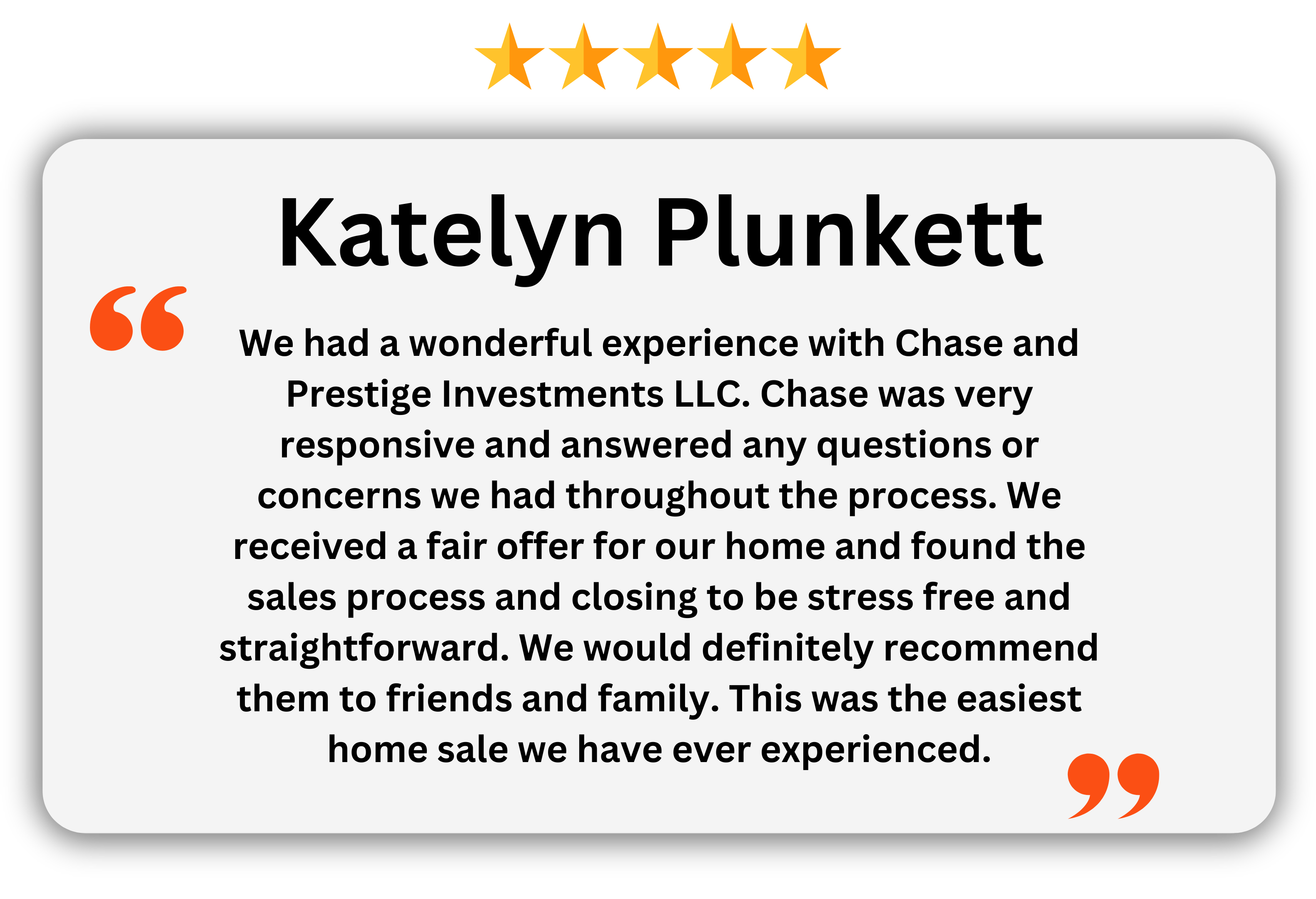 Katelyn Plunkett testimonial